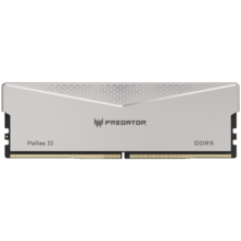 宏碁掠夺者（PREDATOR）32G(16G×2)套装 DDR5 6000频率 台式机内存条 Pallas II 凌霜系列 (C30)星光银 AI电脑存储配件