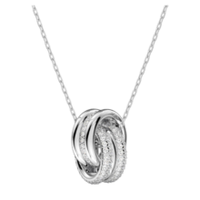 施华洛世奇（SWAROVSKI）Hyperbola项链女绳结吊坠送女友轻奢小众送女友生日礼物女 【爆款】镀白金色5646724