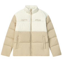 需首单：FILA 斐乐 情侣款 拼色LOGO 立领羽绒服