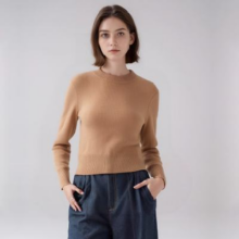 ZARA 【100%羊毛】女式半高领纯色修身显瘦纯羊毛针织毛衣 黄/蓝  S-L