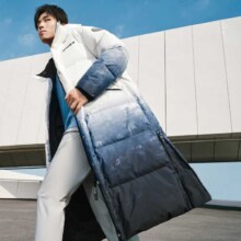 波司登 男女同款情侣装时尚运动中长款保暖羽绒服