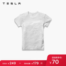 TESLA 特斯拉 女款圆领T恤 logo小立体字母标识