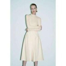 20点开始：URBAN REVIVO UR 轻法式拼接针织连衣裙 UWG930160 裸杏色