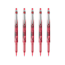 百乐（PILOT）P500针管中性笔直液式签字笔考试财务水笔走珠笔0.5mm 红色 5支装 BL-P50