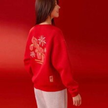 ANTA 安踏 好事发生 刺绣圆领卫衣 情侣款