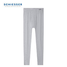 舒雅（Schiesser）男士秋裤精梳棉加绒棉毛裤薄绒柔软保暖裤E5/20731Y 浅花灰7502 M【60-70公斤】