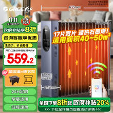 GREE 格力 石墨烯取暖器17片电油汀家用全屋取暖电暖气片立式卧室客厅落地节能电暖器WIFI遥控 NY23-S7030B