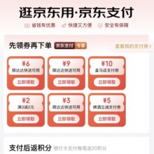 促销活动：京东支付 页面领满3减2元支付券