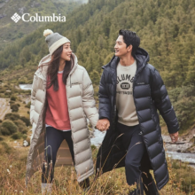 双11狂欢、5日、plus会员：Columbia 哥伦比亚 男女款银点700蓬长款羽绒服外套