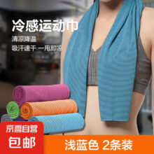 冷感运动毛巾速干吸汗 浅蓝色2条 30*80cm（通用尺寸）