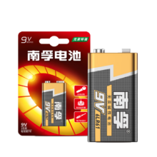 plus会员：NANFU 南孚 6LR61 碱性电池 9V 1粒装