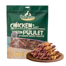 Meatyway 爵宴（MEATY WAY）爵宴出口欧美狗零食 成幼犬通用狗狗磨牙训练肉条 鸡肉紫薯卷908g
