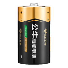 公牛（BULL）1号碱性电池1粒 大号电池 适用于热水器/煤气燃气灶/手电筒/电子琴等 PCALR203.94元（需领券）