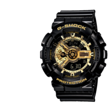 卡西欧（CASIO） G-SHOCK黑金手表黑武士防水双显运动男表情人节毕业季礼物送男友 GA-110GB-1A经典黑金