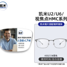 JingPro 镜邦 眼镜近视男女超轻眼镜框可配度数散光镜片镜框by2 3517冰雾色 配1.60凯米U6防蓝光镜片