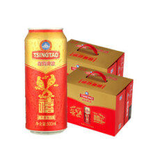 青岛啤酒(TSINGTAO)千禧临门10度 500ml*12听 2箱实惠组合装(ZJ)