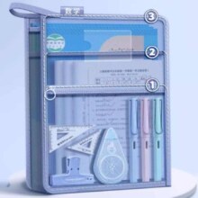 慢作 L型学科科目分类袋a4 超厚3层1个装