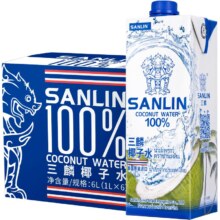 88会员：三麟 100%NFC椰子水 1L*6瓶