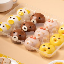 plus会员：千味央厨 早餐半成品油条奶黄包儿童早餐早点馒头发糕速食 萌宠总动员卡通包360g 12个