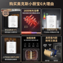 奥克斯奥克斯(AUX)小厨宝电热水器一级能效6升8.5L家用储水厨房洗手台1600W速热以旧换新政府国家补贴 6L 1600W 自行安装 赠安装辅材