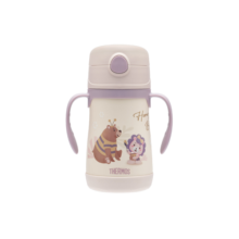 膳魔师（THERMOS）儿童保温杯水杯吸管杯学饮杯316L不锈钢把手学生杯超轻畅吸杯TCKC