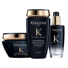 PLUS会员:卡诗KERASTASE 黑钻钥源三件套洗发水250ml+发膜200ml+精油100ml