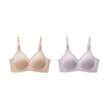 十月结晶5D孕妇哺乳内衣秋冬聚拢产后喂奶怀孕期专用内衣文胸 肤+紫L码