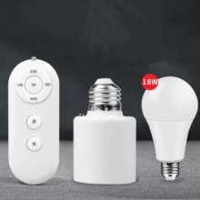 京东试用：国际电工 家用无线遥控灯头 遥控灯座+遥控器+18W白光LED灯泡
