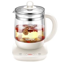 苏泊尔（SUPOR）养生壶 1.5L煮茶器花茶壶 电水壶烧水壶电热水壶开水壶 保温煮茶壶玻璃电茶壶 SW-15YJ33