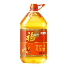 福临门浓香压榨一级花生油4L物理压榨花生油食用油