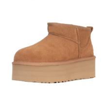 UGG 美版秋冬女款保暖加厚底迷你短筒雪地靴 1135092 CHE-栗色 37￥868.09