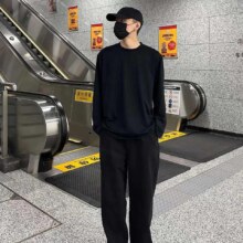 班尼路 男双面德绒加厚 长袖T恤