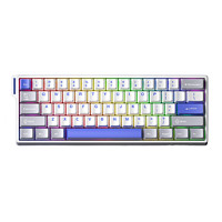 AULA 狼蛛 WiN 60HE MAX 有线机械键盘 60键 灰白蓝三拼 咏春磁轴 RGB