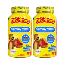 小熊糖Lilcritters小熊糖婴幼儿童复合维生素叶黄素果味软糖190粒*2瓶