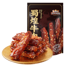 PLUS会员：Three Squirrels 三只松鼠 蜀煌牛肉 麻辣味 500g