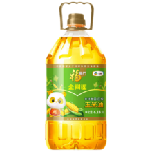 9日20点、plus会员：福临门 食用油 非转基因压榨玉米油6.18L×4桶