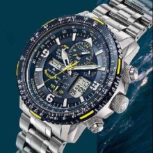 双11狂欢、PLUS会员：西铁城 CITIZEN 多功能防水夜光手表 蓝天使二代 JY8078-52L