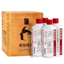 再降价、预售：酣客 标准版 2024年 53度 酱香型白酒 500ml*4瓶 木箱礼盒装
