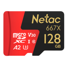 朗科（Netac）128GB TF（MicroSD）存储卡 U3 C10 A2 V30 4K 超至尊PRO版内存卡 读速100MB/s 写速40MB/s59.9元 (月销1w+)