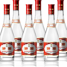 汾酒 42度玻瓶红盖汾 清香型白酒475ml*6瓶