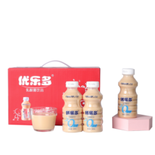 优乐多 乳酸菌饮品 340ml*12瓶 礼盒装 酸奶饮料 益生菌发酵