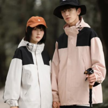 猫人冲锋衣女三合一春秋进藏情侣款外套男防水防暴雨户外登山服米白 L