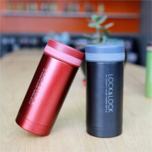 乐扣乐扣（LOCK&LOCK）不锈钢纤巧便携保温杯茶水杯车载商务杯子200ml红色LHC550