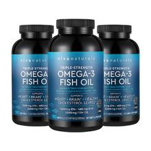 Viva Naturals Viva深海鱼油3倍浓缩天然omega3欧米伽3软胶囊180粒*3瓶