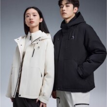 plus会员、鸭鸭  冰壳五防冲锋衣羽绒服男女短款2024新款  多色可选