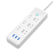 22点：家用多功能插座 米用家用面板usb多孔位带线分控 4开关4插位  1.8米
