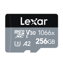 雷克沙（Lexar）256GB TF（MicroSD）存储卡 V30 读160MB/s 无人机运动相机内存卡 4K超清（1066x）