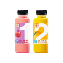 青年神沏 青年神果复合果蔬汁300ml*2瓶装 100%纯芒果菠萝橙子石榴桑葚汁