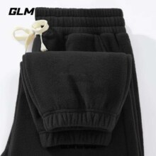 PLUS会员：GLM 双面摇粒绒裤子 黑 4XL*2+凑单*2