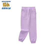 SKECHERS 斯凯奇 儿童加绒裤子冬季青少年舒适保暖男女童运动长裤L422K094 薰衣草紫/00KC